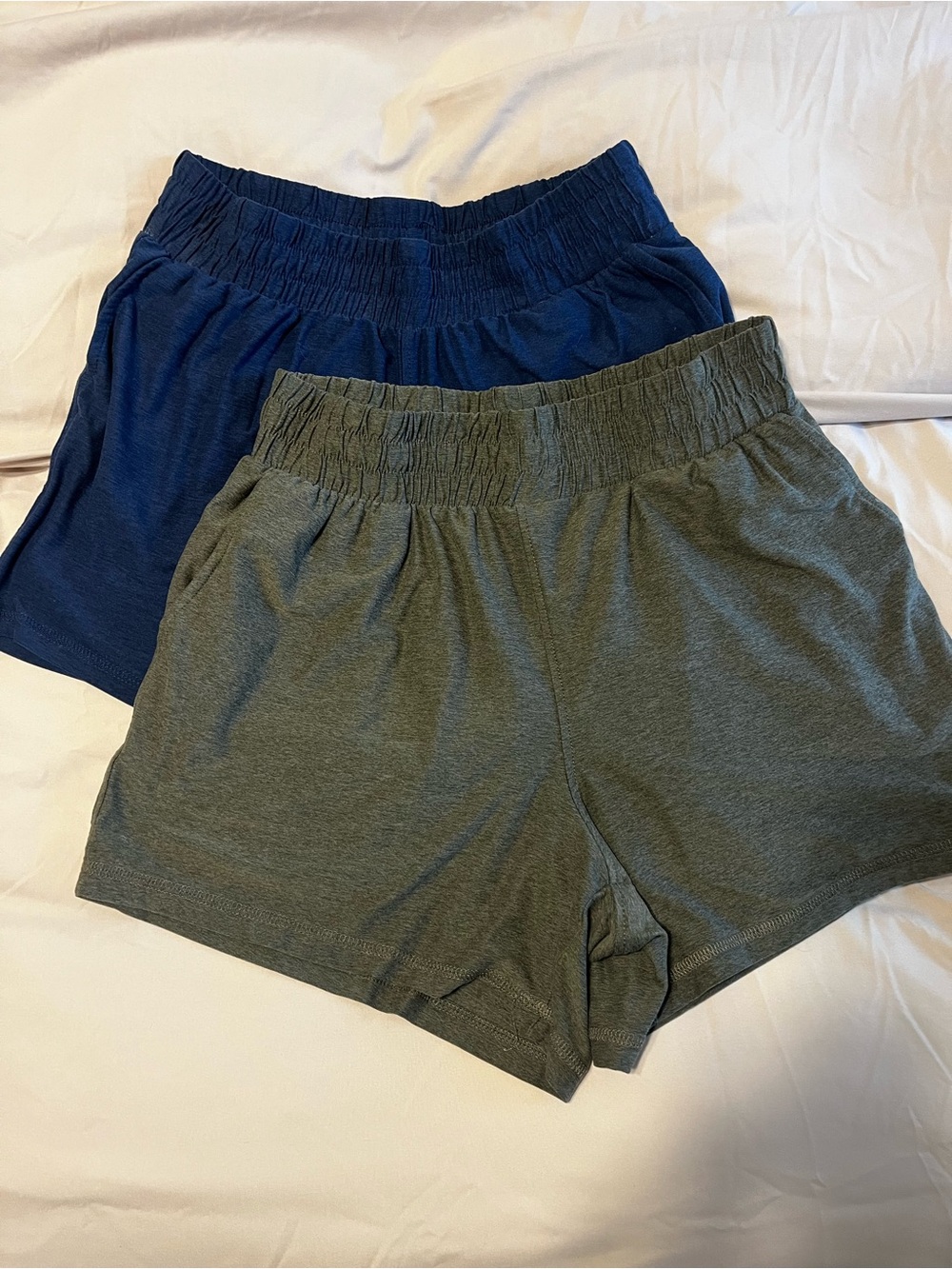 Comfort Stretch Women’s Lounge Shorts - Navy & Olive Bundle